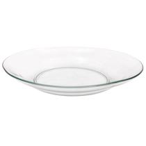 Prato Grande Liso Transparente 22cm Para Refeições Almoço Família - 1 Peça