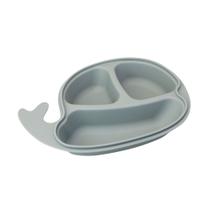 Prato Infantil Baleia com Divisória Cinza Clingo Prato Infantil Baleia com Divisória Cinza Clingo