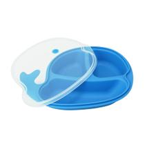 Prato Infantil Baleia com Divisórias Clingo - Azul Prato Infantil Baleia com Divisórias Clingo - Azul