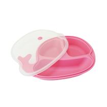 Prato Infantil Baleia com Divisórias Clingo - Rosa Prato Infantil Baleia com Divisórias Clingo - Rosa