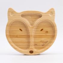 Prato Infantil Bambu com Ventosa Formato Raposa Petit Piá Prato Infantil Bambu com Ventosa Formato Raposa Petit Piá