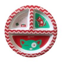 Prato Infantil Bebê Com Divisórias Rosa Multikids Baby Prato Infantil Bebê Com Divisórias Rosa Multikids Baby