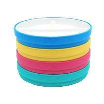 Prato Infantil de Porcelana Elk and Friends 20cm com Capa de Silicone