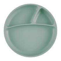 Prato Infantil de Silicone com Divisórias e Sucção Portions River Green - Minikoioi