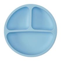 Prato Infantil de Silicone com Ventosa Buba Azul