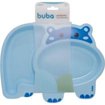 Prato Infantil - Divisórias BPA FREE BLW - Hipopótamo Azul - Buba