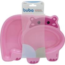 Prato Infantil - Divisórias BPA FREE BLW - Hipopótamo Rosa - Buba