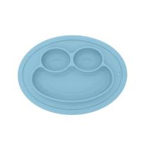 Prato Infantil Em Silicone Azul Mimo Style Prato Infantil Em Silicone Azul Mimo Style