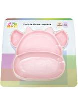 Prato infantil em silicone no formato de vaquinha