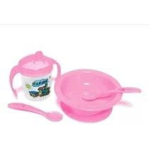 Prato Infantil Kit Alimentação Luxo para Bebê com ventosa Cefisa