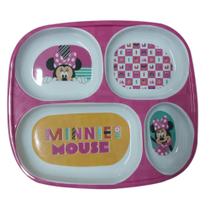 Prato Infantil Melamine Divisórias Minnie Mouse Disney Prato Infantil Melamine Divisórias Minnie Mouse Disney