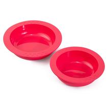 Prato Infantil Refeição Alimentação Em Silicone Vermelho Moda Do Chef