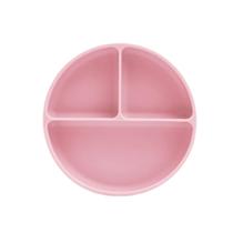 Prato Infantil Silicone com Divisórias e Ventosa Rosa - Petit Piá Prato Infantil Silicone com Divisórias e Ventosa Rosa - Petit Piá