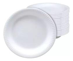 Prato isopor 21cm refeição c/20 unidades - ideal para festas e uso diário
