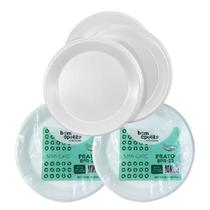 Prato Isopor Raso 23Cm Descartavel C/50 Churrasco Festa