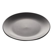 Prato Jantar De Ceramica Cronus Preto 27Cm - Lyor