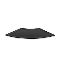 Prato Leque Japonês Sushi Sashimi Tray Preto liso Prato Leque Japonês Sushi Sashimi Tray Preto liso