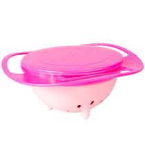 Prato Mágico Bebe Tigela Comida Não Cai no chão Rosa - PUERI Prato Mágico Bebe Tigela Comida Não Cai no chão Rosa - PUERI