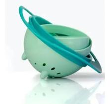 Prato Mágico Giro Bowl 360 Graus Verde Sem Deixar o Alimento Cair Resistente Para Alimentação Bebês Prato Mágico Giro Bowl 360 Graus Verde Sem Deixar o Alimento Cair Resistente Para Alimentação Bebês