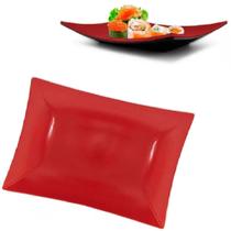 Prato Melamina Japonês Sushi 22cm Vermelho