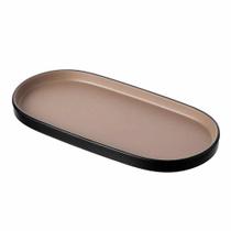 Prato Oval 26 X 13cm - Dual Color Nude Cor Bege