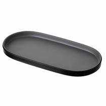 Prato Oval Dual Color Cinza 26 cm Melamina 100% Profissional Prato Oval Dual Color Cinza 26 cm Melamina 100% Profissional