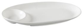 Prato Oval Yanco PS-2011 de Porcelana 28x15 cm Pacote com 12