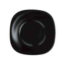 Prato p/sobremesa de vidro opalino carine black 19cm - luminarc