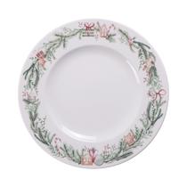 Prato Panetone Tramontina Casa Natal Noite Feliz em Porcelana Decorada 28 cm