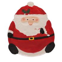 Prato Papai Noel Ceramica Star 22x 17x 2,5cm
