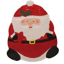 Prato Papai Noel Ceramica Star 27,5x 21x 2,5cm