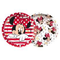 PRATO PAPEL REDONDO 18 cm MINNIE MOUSE 12 un. REGINA FESTA PRATO PAPEL REDONDO 18 cm MINNIE MOUSE 12 un. REGINA FESTA