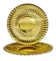 Prato Papel Sobremesa 18cm Dourado Metalizado - 10 unid Prato Papel Sobremesa 18cm Dourado Metalizado - 10 unid