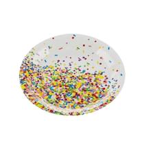 Prato Papel Tema 18cm Confete Colorido - 10 unid - Silverfestas