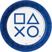 Prato Papel Tema 18cm Playstation 5 Games Sony - 08 unid
