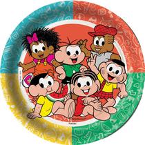 Prato Papel Tema 18cm Turma da Mônica Festcolor - 08 unid