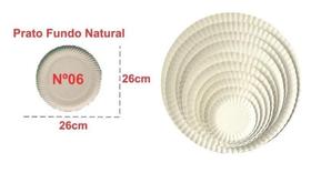 Prato Papelão Natural Redonda Nº06 (26Cm) C/100 Deskart