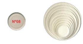 Prato Papelão Natural Redonda Nº08 (31,5Cm) C/100 Deskart