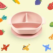 Prato para alimentação de bebês em Silicone BPA-Free - com divisórias, ventosa, alças e borda