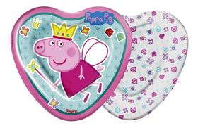 Prato Para Aniversário Da Peppa Pig Princesa Coração 8 Un - Regina Festas
