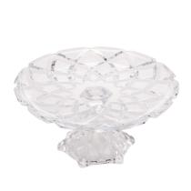 Prato Para Bolo 30 Cm De Cristal Com Pé Diamond Lyor Prato Para Bolo 30 Cm De Cristal Com Pé Diamond Lyor