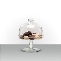 Prato para Bolo C/Pé Tampa Arredondada 32x23 - Luvidarte