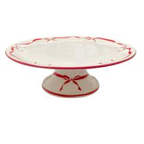 Prato para bolo ceramica c pe charlotte cereja luiz salvador