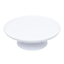 Prato para Bolo com Pé 30cm x 10cm Branco Melamina Prato para Bolo com Pé 30cm x 10cm Branco Melamina