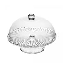 Prato Para Bolo Com Pé De Vidro E Tampa Bangkok 29Cmx21Cm