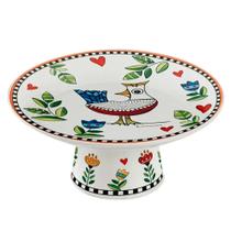 Prato para Bolo com Pé em Porcelana Egan Italy Cocorico Laranja 19,3cm: Presença Marcante e Vitalidade Prato para Bolo com Pé em Porcelana Egan Italy Cocorico Laranja 19,3cm: Presença Marcante e Vitalidade