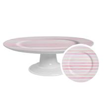 Prato Para Bolo Com Pé Happy Easter Alleanza Cerâmica 34cm Prato Para Bolo Com Pé Happy Easter Alleanza Cerâmica 34cm