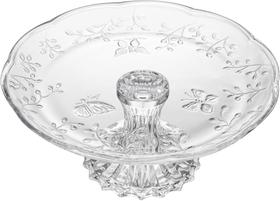 Prato para Bolo com Pé New Butterfly 27cm x 12cm Cristal Ecológico - Lyor