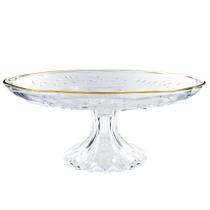 Prato Para Bolo Com Pé New Butterfly Com Fio De Ouro Lyor Prato Para Bolo Com Pé New Butterfly Com Fio De Ouro Lyor