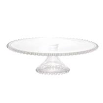 Prato Para Bolo De Cristal Com Pé Pearl Wolff Prato Para Bolo De Cristal Com Pé Pearl Wolff